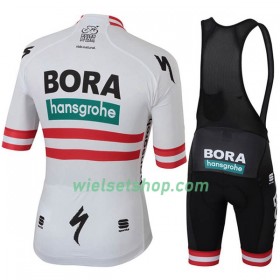 Fietskleding (Fietsshirt + Korte Koersbroek) 2018 Bora-Hansgrohe Oostenrijks kampioenschap